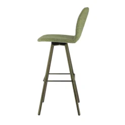 Osaka Tabouret de bar moderne en tissu et pieds en métal