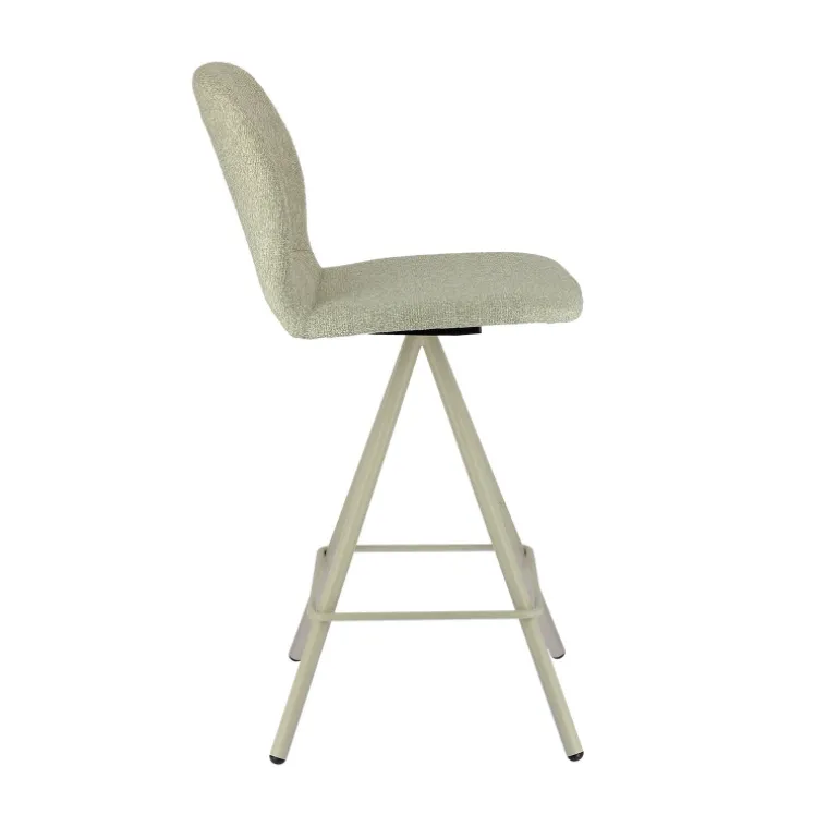 Osaka Tabouret snack moderne en tissu et pieds métal