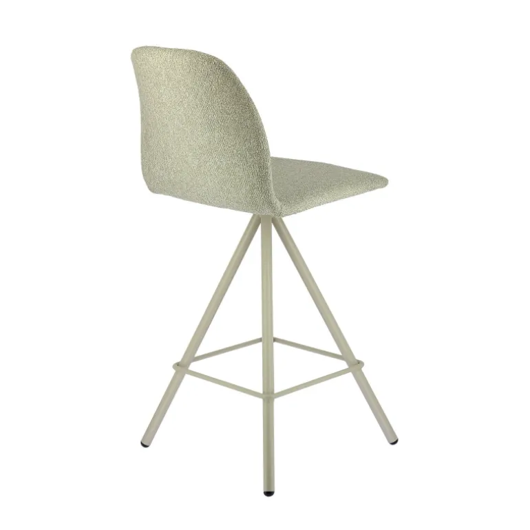 Osaka Tabouret snack moderne en tissu et pieds métal