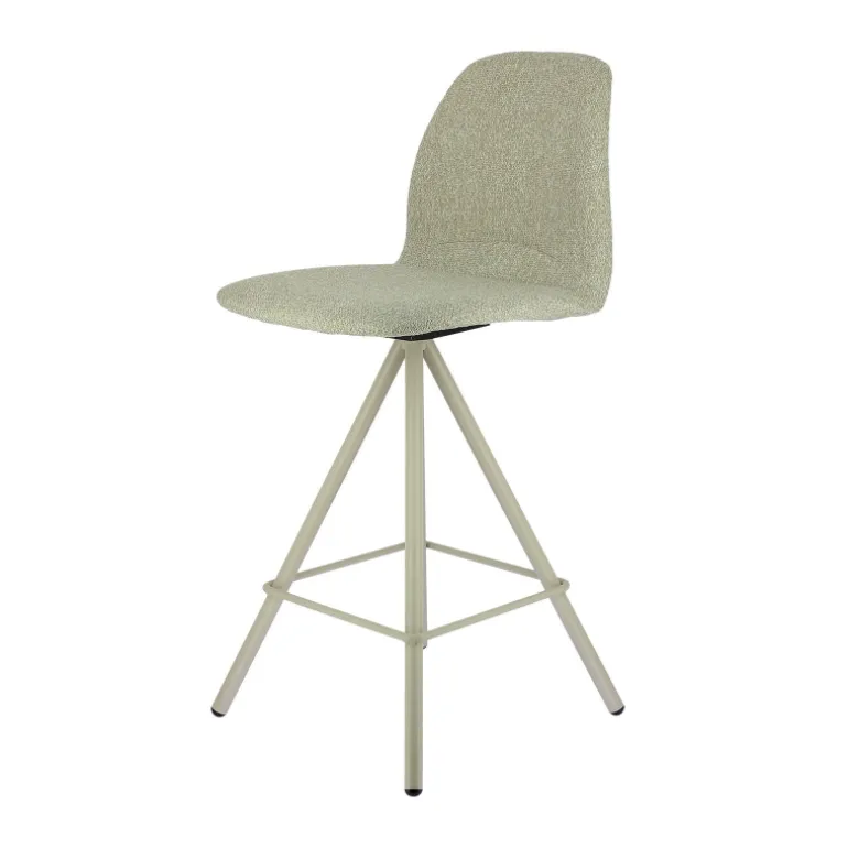 Osaka Tabouret snack moderne en tissu et pieds métal