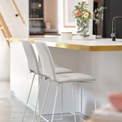 Pamp Mobitec ® Tabouret snack design en tissu avec pieds en métal