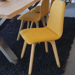 Pandora Chaise de salle à manger moderne en tissu et bois