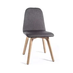 Pandora Chaise de salle à manger moderne en tissu et bois