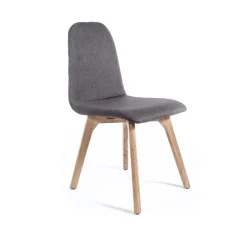 Pandora Chaise de salle à manger moderne en tissu et bois