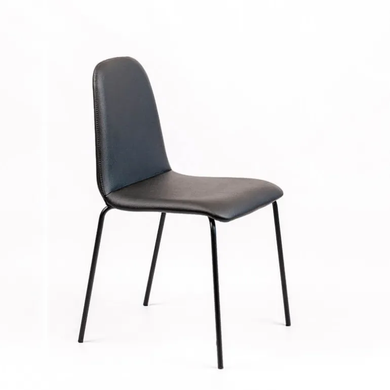 Pandora Chaise moderne rembourrée avec pieds métal