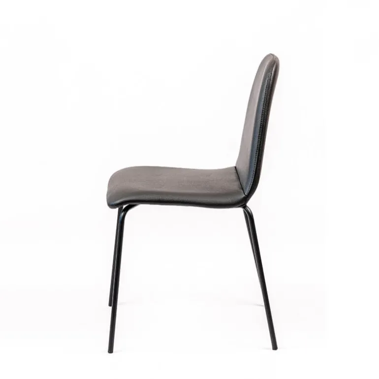 Pandora Chaise moderne rembourrée avec pieds métal