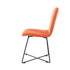 Pandora diamant Chaise design scandinave en tissu pieds filaires en métal noir