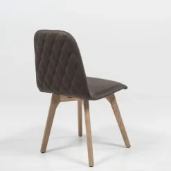 Pandora diamant Chaise de séjour moderne matelassée en synthétique et bois