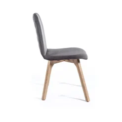 Pandora diamant Chaise de séjour moderne en tissu dos matelassé