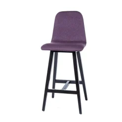 Pandora Tabouret snack scandinave en tissu avec pieds en bois massif