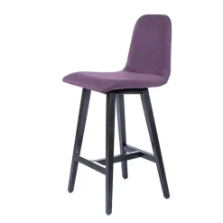 Pandora Tabouret snack scandinave en tissu avec pieds en bois massif