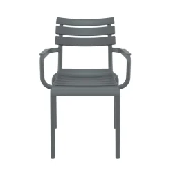 Paris Fauteuil de jardin empilable en polypropylène avec accoudoirs