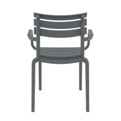 Paris Fauteuil de jardin empilable en polypropylène avec accoudoirs