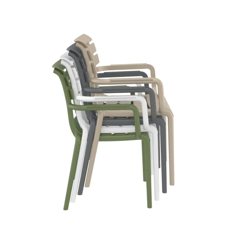 Paris Fauteuil moderne empilable en polypropylène