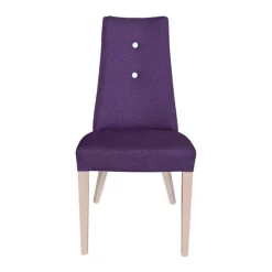 Park Chaise contemporaine en tissu et pieds bois