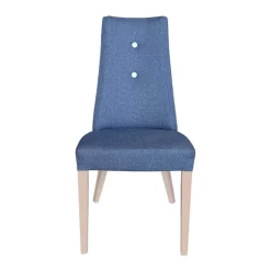 Park Chaise contemporaine en tissu et pieds bois