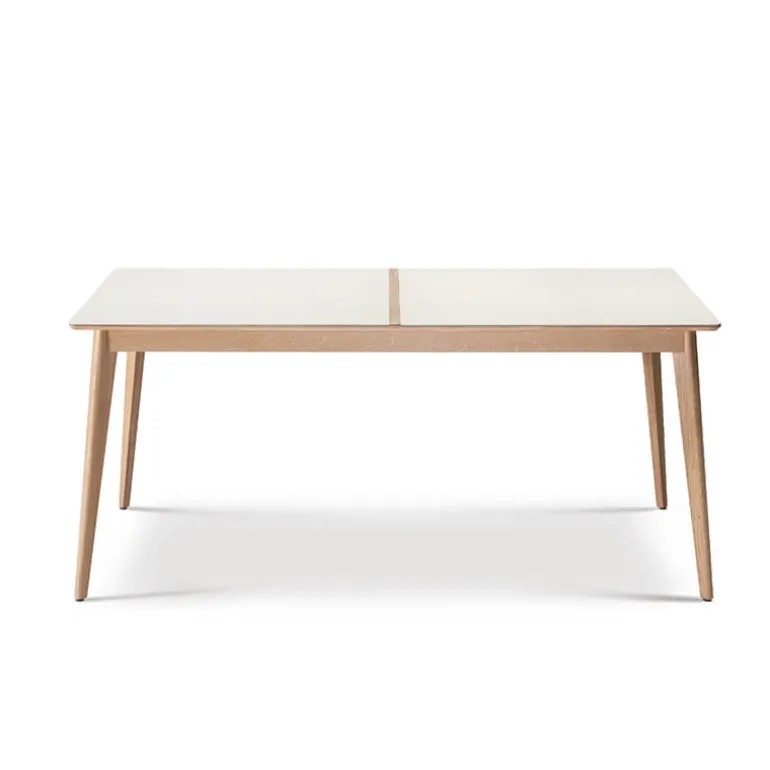 Paul Table à manger scandinave en bois et céramique