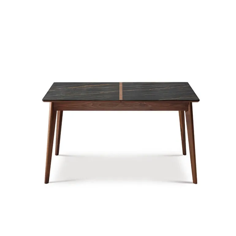 Paul Table à manger scandinave en bois et céramique