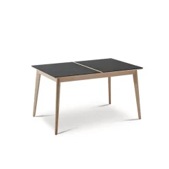 Paul Table à manger scandinave en bois et céramique