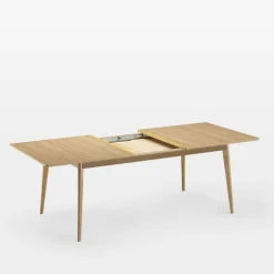 Paul Table extensible scandinave en boisavec liseré coloré