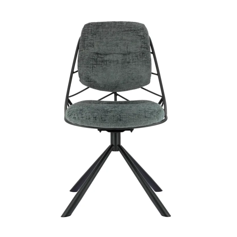 PaulineChaise design confortable pivotante en tissu