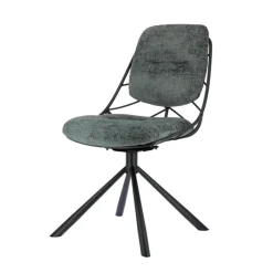 PaulineChaise design confortable pivotante en tissu