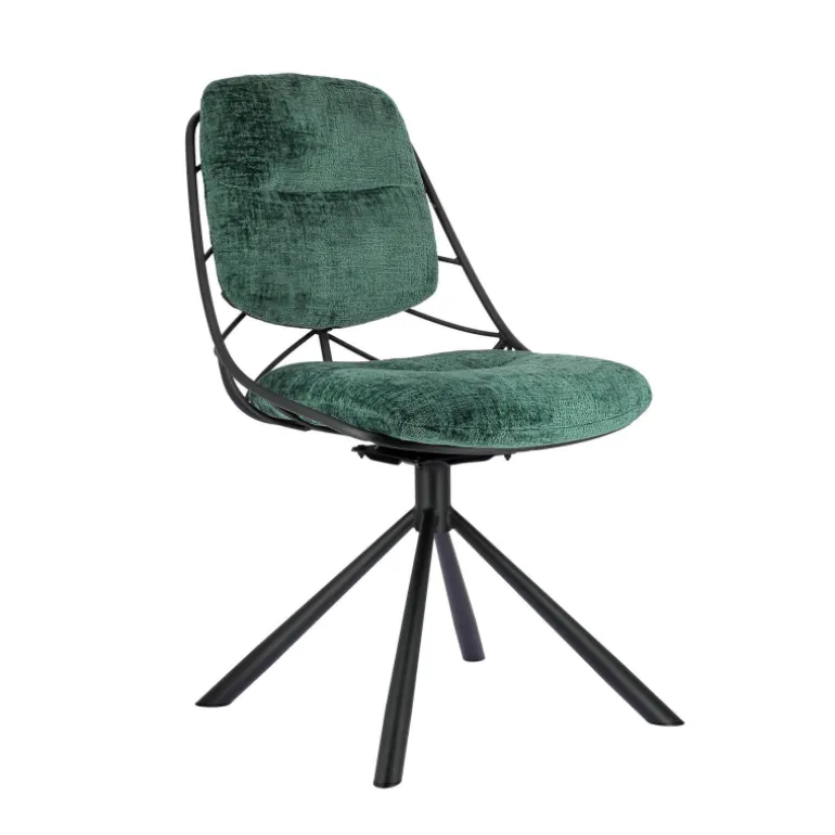 PaulineChaise design confortable pivotante en tissu