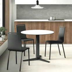 Peliccan Table ronde petit espace en céramique et métal