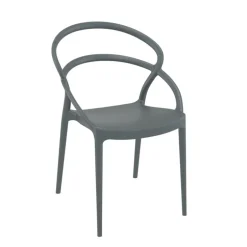 Pia Chaise de jardin tendance empilable en polypropylène