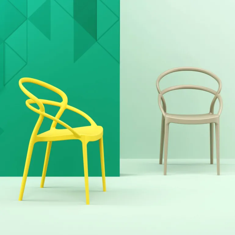Pia Chaise tendance empilable en polypropylène