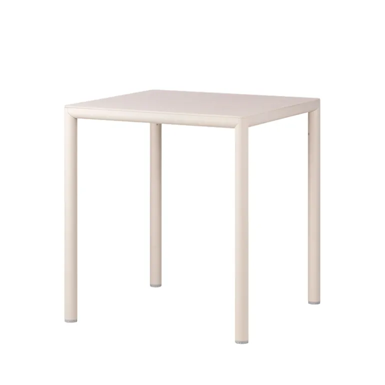 Piave Table de jardin carrée en stratifié avec pieds en aluminium