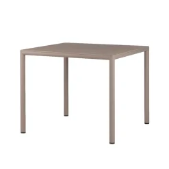 Piave Table de jardin carrée en stratifié avec pieds en aluminium
