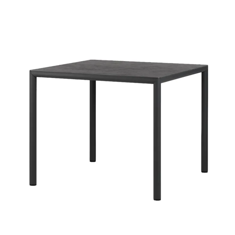 Piave Table de jardin carrée en stratifié avec pieds en aluminium