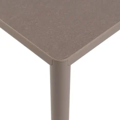 Piave Table de jardin carrée en stratifié avec pieds en aluminium