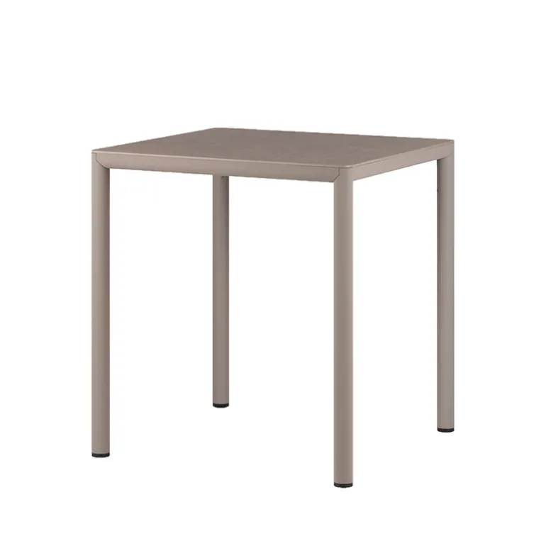 Piave Table de jardin carrée en stratifié avec pieds en aluminium