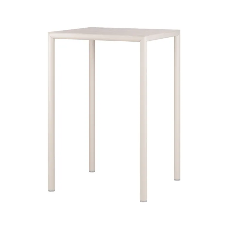 Piave Table de jardin carrée en stratifié avec pieds en aluminium