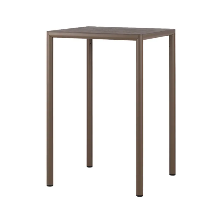 Piave Table de jardin carrée en stratifié avec pieds en aluminium