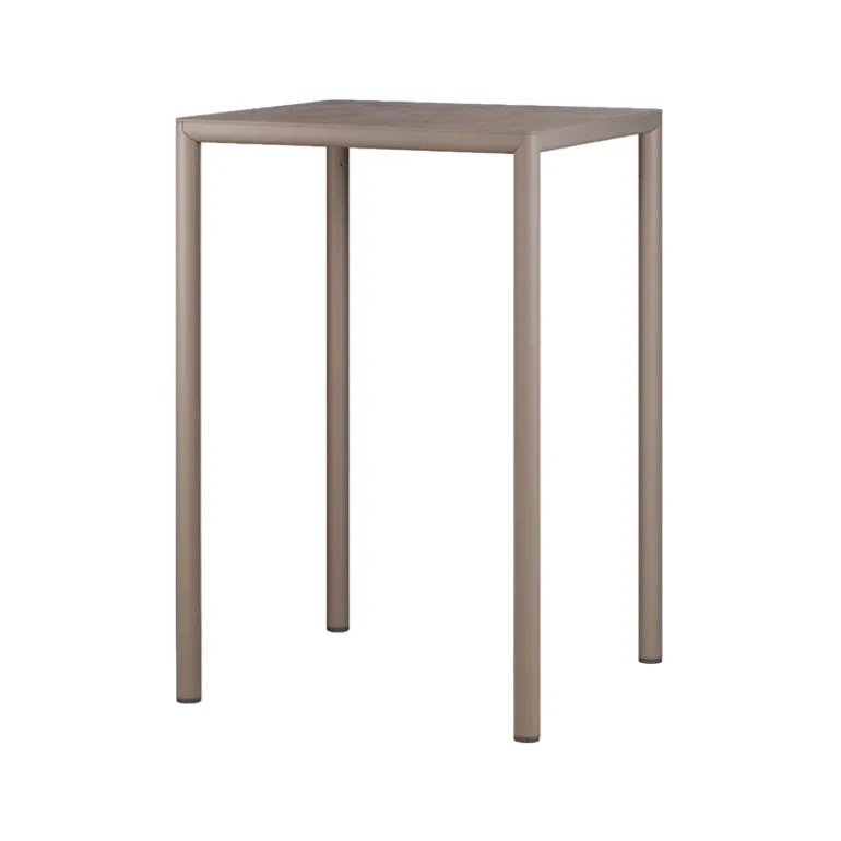 Piave Table de jardin carrée en stratifié avec pieds en aluminium