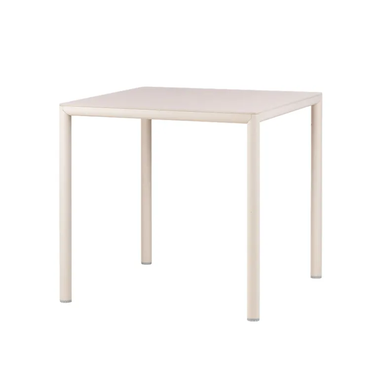 Piave Table de jardin carrée en stratifié avec pieds en aluminium