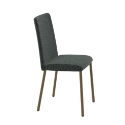 Pierrot Chaise de salle à manger confortable en tissu et pieds en métal