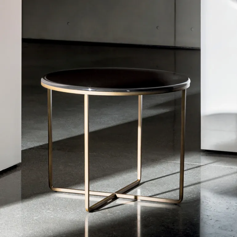 Piktor Sovet Table basse ronde en verre