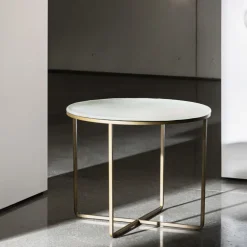 Piktor Sovet Table basse ronde en verre