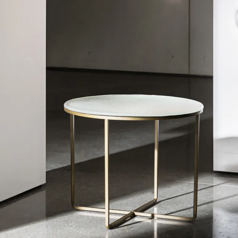 Piktor Sovet Table basse ronde en verre