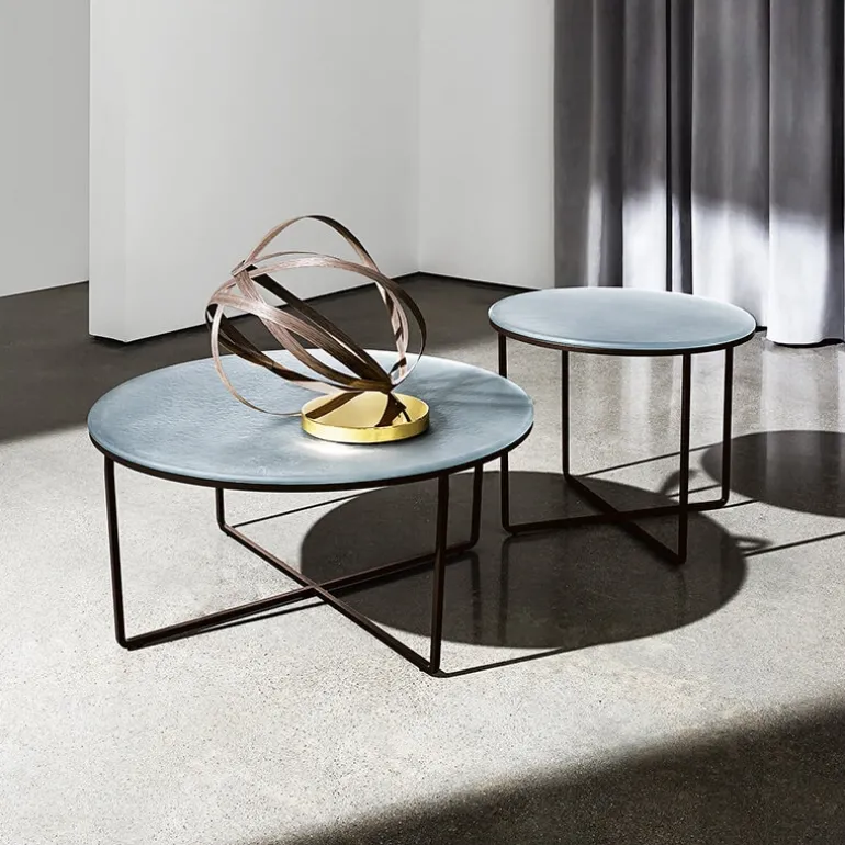 Piktor Sovet Table basse ronde en verre
