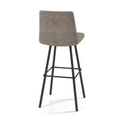 Pinot Tabouret bar pivotant en tissu et pieds en métal obliques