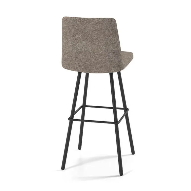 Pinot Tabouret bar pivotant en tissu et pieds en métal obliques