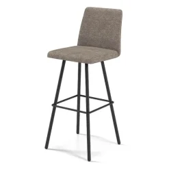 Pinot Tabouret bar pivotant en tissu et pieds en métal obliques