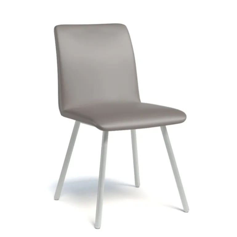 Pisa Chaise de salle à manger moderne en métal et simili