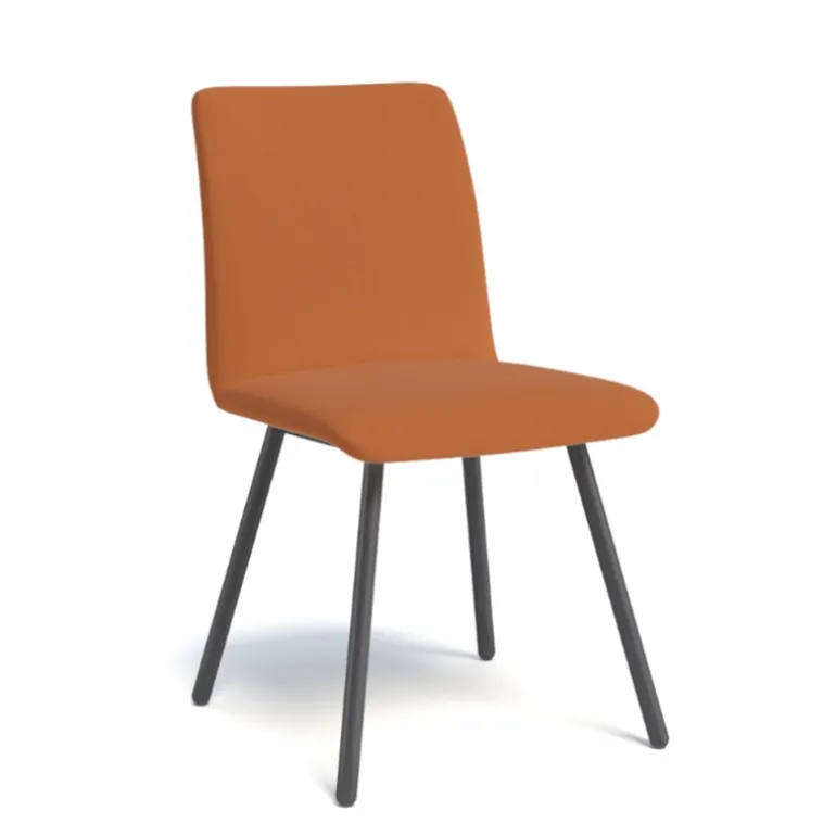 Pisa Chaise de salle à manger moderne en métal et simili