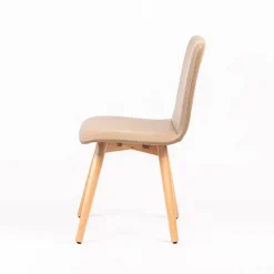 Plaza Chaise moderne rembourrée avec pieds en bois coniques